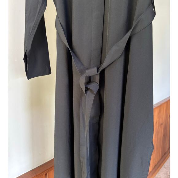 NWOT Athleta Urbanite Womens Shirtdress Black Tie Waist Pockets Long Sleeve L/P - Picture 5 of 15
